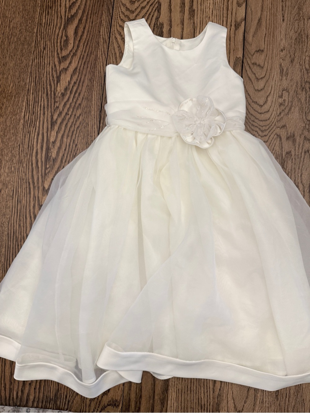 Isobella & Chloe Flower Girl Communion Dress - off white Sz 6 Formal EE
